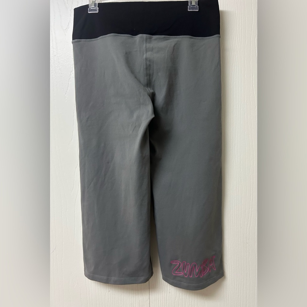Gray and Black Zumba Capri Pants